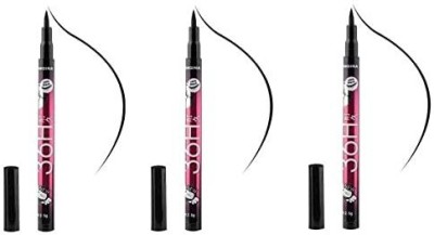 mapperz 36H Precision Liquid Waterproof Lash Eyeliner Pencil/ Eye Liner (pack of 3) 9 g(Black)