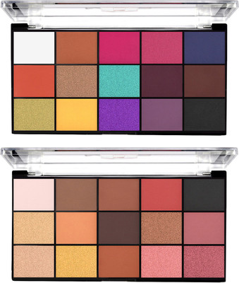 MARS 30 Shades Ultra Pigmented Eyeshadow Palette 45 g(Shade-01, Shade-03)