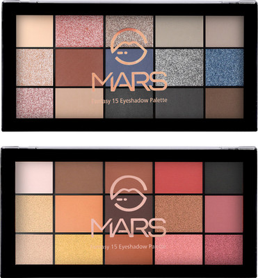 MARS 30 Shades Ultra Pigmented Eyeshadow Palette 45 g(Shade-01, Shade-04)