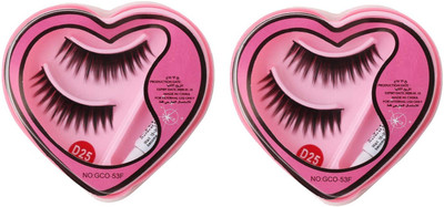 NADJA 3D Shape False Eyelash, Eye Makeup Lash 3D(Pack of 2)