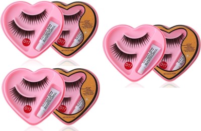 NADJA Charming Soft Long False Eyelashes& Eyelashes Glue(Pack of 6)