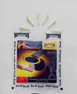 KARUNA Acoustic HEXAKARUNAA STRING SET AND 6 PN Guitar String(6 Strings)