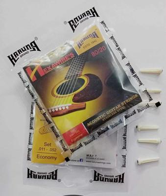 KARUNA Acoustic HEXAKARUNAA STRING ONEE SET AND 6 PN Guitar String(6 Strings)