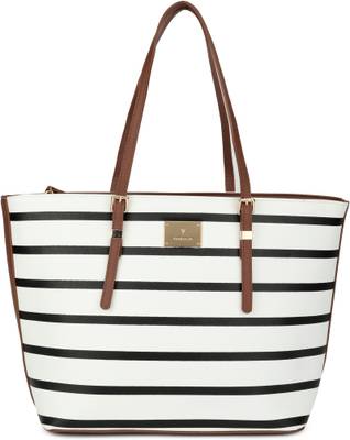 VAN HEUSEN Women Black White Tote Price History