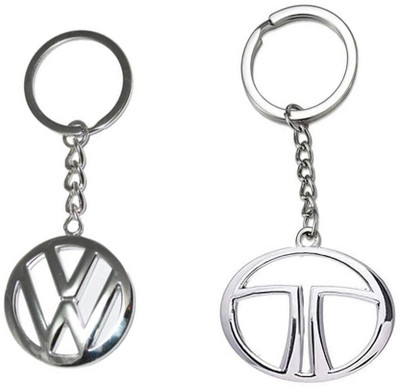 JAINSON MARTIN Combo of Wolkswagon & Tata Metal logo keychain Key Chain