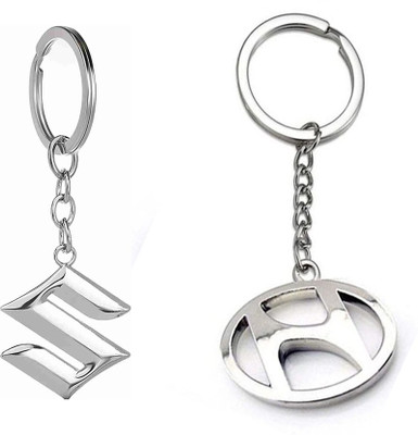 Jainsburys Hyundai,Suzuki Logo silver metal Keychain best quality keychain high quality Key Chain