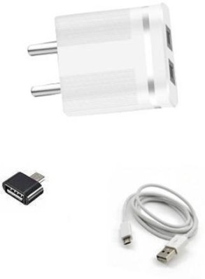 JAGMAX Wall Charger Accessory Combo for SAMSUNG, REALMI, mi4, REALME C11, 5 A, ALL MICRO, MOBILE, CHARGER(White, Black)