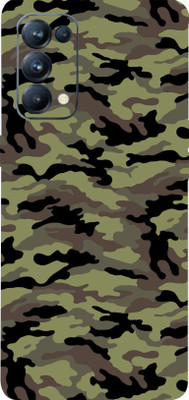 AsSkin Oppo Reno 5 Pro, oppo reno 5 pro Mobile Skin(Ultra Super camo Military Green With High Matte Finish..,)