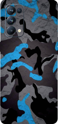 AsSkin Oppo Reno 5 Pro, oppo reno 5 pro Mobile Skin(Ultra Super Camo Blue With High Matte Finish..,)