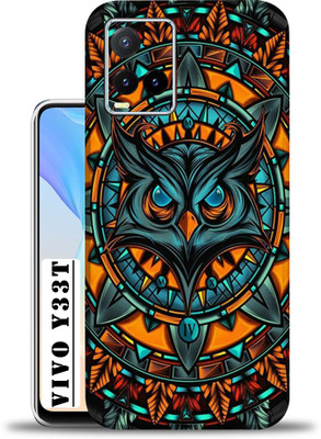 OggyBaba Vivo Y33T, Mobile back skin guard, An elegant skin for your Mobile Skin(Mighty owl skin multicolor with ultra matte finish)