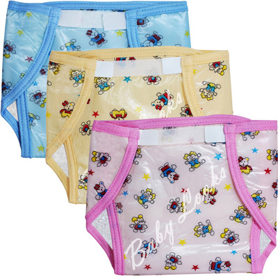 BABY LOOKS PVC (Plastic) Diaper Reusable Waterproof Potti Training Baby Nappy For 3-6 Month