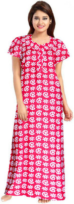 SILVER ORGANISATION Women Nighty(Pink)