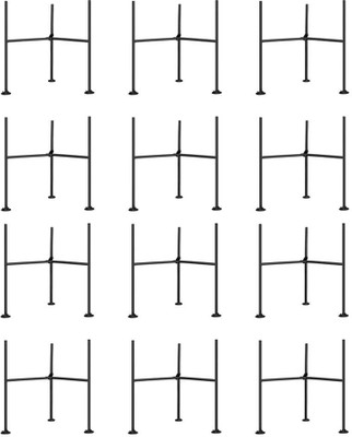 TrustBasket Rory Stand Suitable for 10inch Pot (Set of 12) Plant Container Set(Pack of 12, Metal)