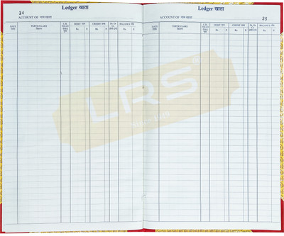 LRS Ledger Register 90 Pages - Pack of 1 - 32*20 cm 1-Part Ledger Register(60 Sets)