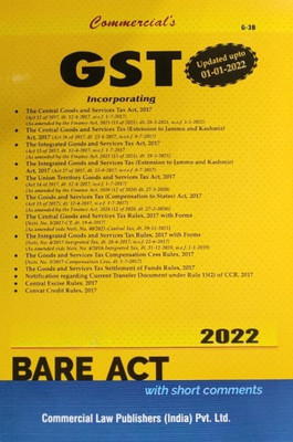 GST BARE ACT 2022 (Updated Upto 01.01.2022)(Paperback, Commercial)