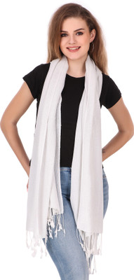 FWC FILL WITH COLOURS Solid Viscose, Cotton Viscose Blend Women Scarf