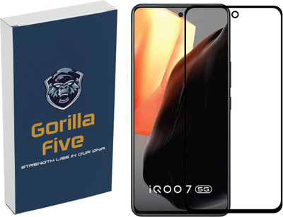GORILLA FIVE Tempered Glass Guard for :iQOO 7 5G;(Pack of 2)