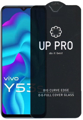 S-Softline Edge To Edge Tempered Glass for Vivo Y53s, Premium Branded Glass With Camera Cut(Pack of 1)