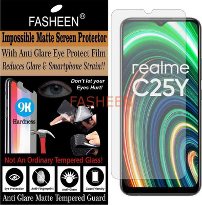 Fasheen Tempered Glass Guard for REALME C 25Y (Matte Finish)(Pack of 1)