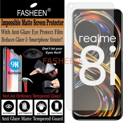 Fasheen Tempered Glass Guard for REALME 8 i (Matte Finish)(Pack of 1)