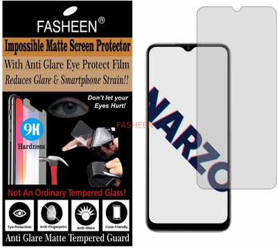 Fasheen Tempered Glass Guard for REALME NARZO 10 A (Matte Finish)(Pack of 1)