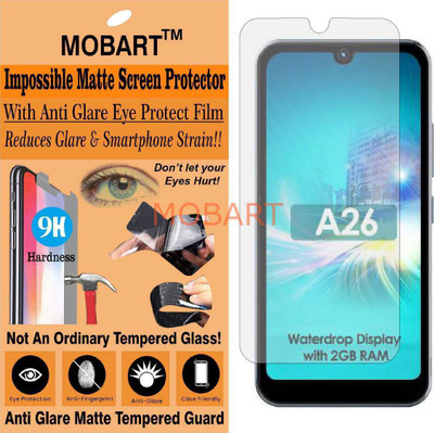 MOBART Tempered Glass Guard for ITEL A26 (Matte Finish)(Pack of 1)
