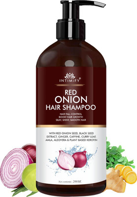 INTIMIFY Red Onion Shampoo For Hair Growth With Black Seed Extract for Men, Women 200 ml(200 ml)