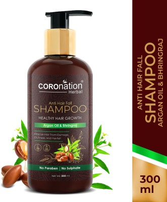 COROnation Herbal Anti Hair Fall Shampoo with Argan Oil & Bhringraj - Pack of 1(300 ml)