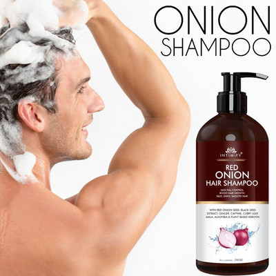 INTIMIFY Red Onion Shampoo for Hair Regrowth & Control Hair Fall for Men Women(200 ml)