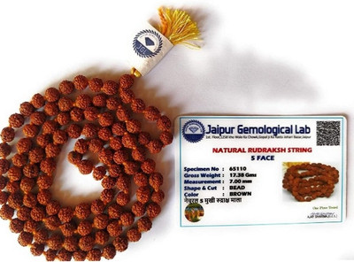 Shubh Traders Original Rudraksha Jap Mala , Brown with Certificated Wood