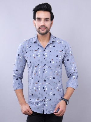 Ekaksha Collection Men Printed Casual Blue Shirt