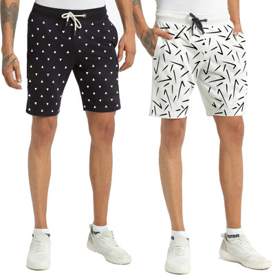 Southcity Graphic Print Men Multicolor Basic Shorts