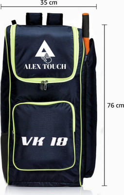 ALEXTOUCH Unique Cricket Kit Bag Heavy Material Fabric Extra Padded Cricket Kit Bag(Black, Kit Bag)