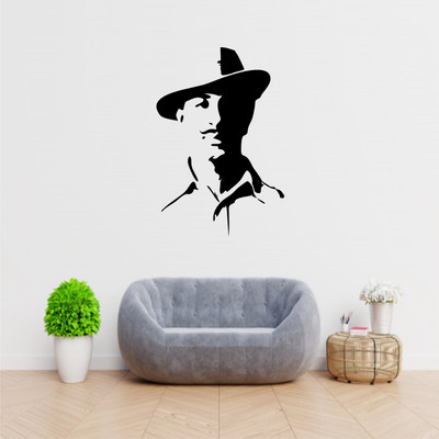 wildartcreation 50 cm Wall Decals ' bhagat singh ' Wall Stickers (PVC Vinyl,50cm x 75cm )477 Self Adhesive Sticker(Pack of 1)