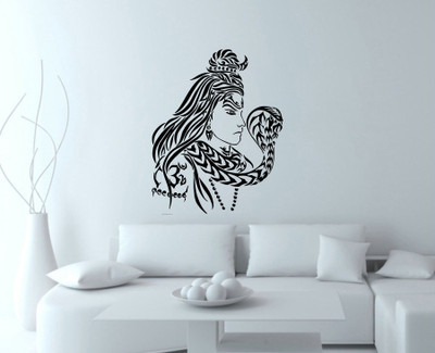 Azan Creation 45.72 cm Shiv ji Self Adhesive Sticker(Pack of 1)