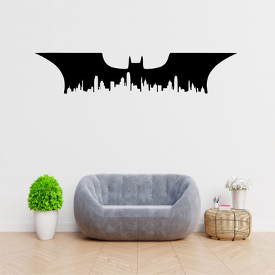 wildartcreation 50 cm Wall Decals ' batman laptop skin ' Wall Stickers (PVC Vinyl,50cm x 10.253cm )58 Self Adhesive Sticker(Pack of 1)