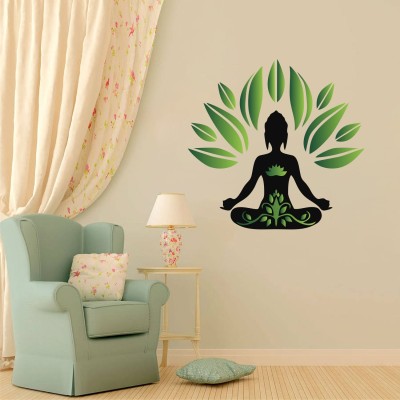 Divine studio 50 cm Wall Decals ' color full budha ' Wall Stickers (PVC Vinyl,50cm x 48cm )575 Self Adhesive Sticker(Pack of 1)