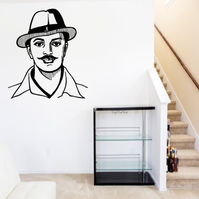 wildartcreation 50 cm Wall Decals ' bhagat singh ' Wall Stickers (PVC Vinyl,50cm x 57cm )478 Self Adhesive Sticker(Pack of 1)