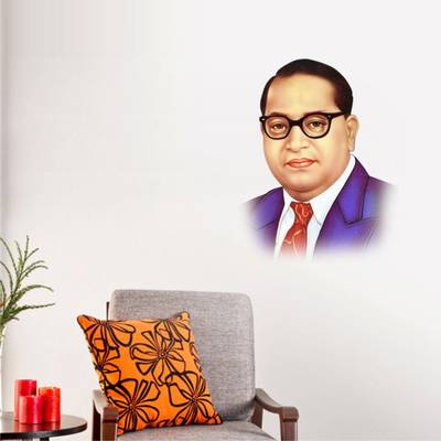 Decoratione designs Dr babasaheb ambedkar ' Wall Stickers (PVC Vinyl,50cm x 62cm )DD476 Extra Large Self Adhesive Sticker