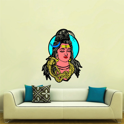 Azan Creation 43.18 cm Shiva Self Adhesive Sticker(Pack of 1)