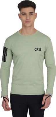 Cruister Sporty Men Round Neck Light Green T-Shirt