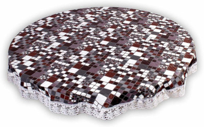 MANUFACTORY Printed 4 Seater Table Cover(Grey, PVC)