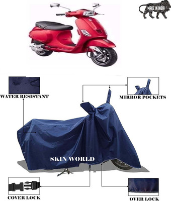 SKIN WORLD Two Wheeler Cover for Vespa(Vespa SXL 150, Blue)