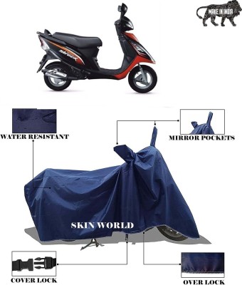 SKIN WORLD Two Wheeler Cover for TVS(Streek, Blue)