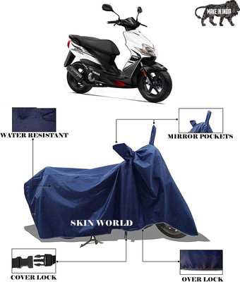 SKIN WORLD Two Wheeler Cover for Yamaha(Jog R, Blue)