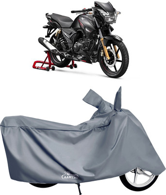 DROHAR Waterproof Two Wheeler Cover for TVS(Apache, Grey)