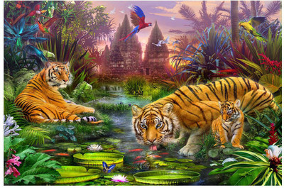 PR DESIGN SOLUTION Animals Multicolor Wallpaper(91 cm x 60 cm)