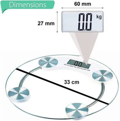 QNOVE Weight Machine- weighing machine for body weight 7/CQAA Weighing Scale(Transparent)