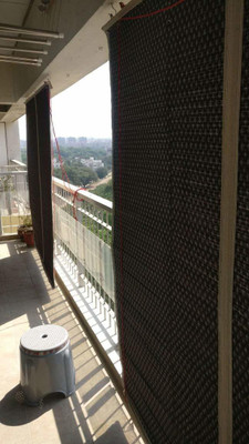 TCLPVC Roller Blind Cord Drawn On Ceiling(Bamboo)