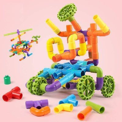 AEXONIZ TOYS Multi Coloured Plastic Building Block Set,85 Piece GTBK(Multicolor)